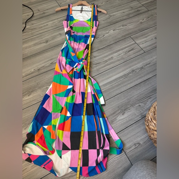 Mara Hoffman Geometric Rainbow Cut Out Midi Dress - Size Small - Picture 8 of 8
